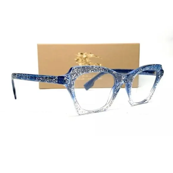 Burberry Women's Blue Glitter Eyeglasses!